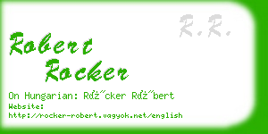 robert rocker business card